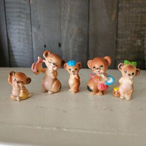 Josef Originals Bear Family Figurines Pappa With Fish Brown Hand Painted Japan